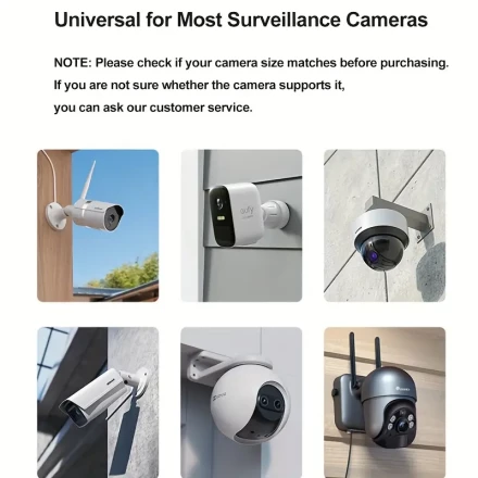 1pc White Surveillance Protection Cover, Large/Small Charging Station, Surveillance Camera Outdoor Rainproof, Dustproof and Windproof, Plastic Protective Shell
