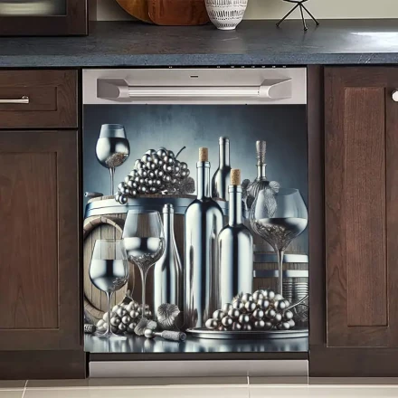 Dishwasher Replacement Decoration Kit, Kitchen Decor Dishwasher Sticker Magnet Cover Fridge Door Panels Refrigerator Magnetic Decals for Home Appliances Magnet