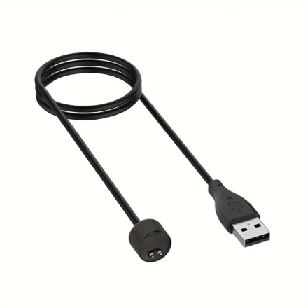 Magnetic Charging Cable for Mi Band 5/6/7 - Copper Core Round USB Charger, Magnetic Connect, Fast Charge Smartwatch Cable, Compatible with Category 5e Ethernet