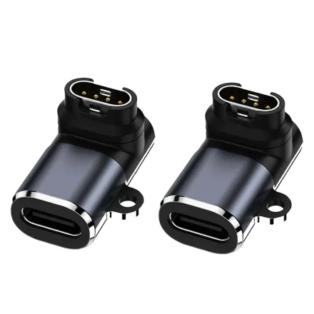 2pcs USB C Charger Cable for Garmin Smartwatch, Fast Charging, Flat Shape, Cat 5e Ethernet Compatible, Type C Micro USB Converter Adapter with for Fenix 7/7S/7X/6/6X/6S PRO/5/5S/5X Plus Pro, Venu 3/2S, Forerunner 265 965