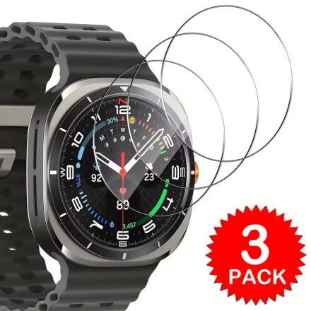 3pcs Tempered Glass Screen Protector for SamSung for Galaxy Watch Ultra FE Watch7 Watch6 40mm 44mm Watch5 Pro 45mm Watch4 Watch6 Classic 42mm 46mm 43mm 47mm Anti-Scratch Film for Galaxy Watch Ultra FE 7 6 4 Classic 5 Pro Clear HD Glass Cover Screen Film