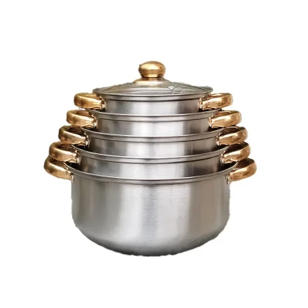 Double-Ear Stainless Steel Soup Pot Household Kitchen Induction Cooker Universal, Non-Stick Pot, Easy to Clean, Can Cook Noodles to Cook Soup, Soup Cookware Glass Cover Food-Grade Heavy-Duty Induction Large Storage Tank Stew Pot Health Cooker.