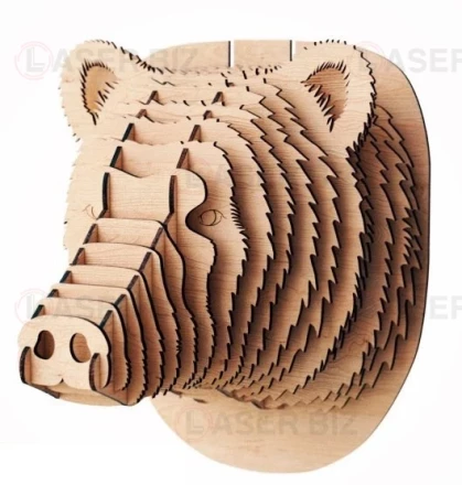 3D Bear Wall Art