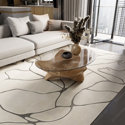 Designer table with oval glass top