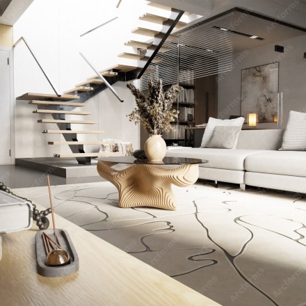 Designer table with oval glass top