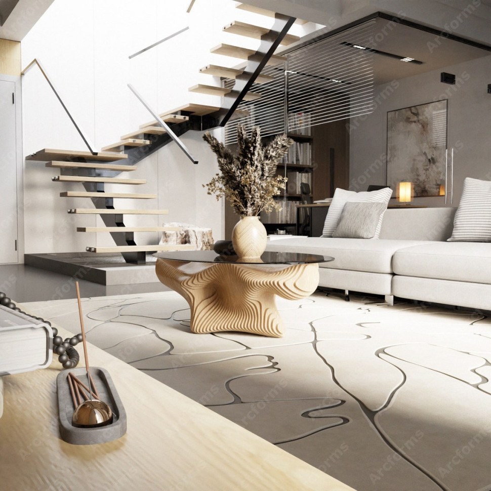 Designer table with oval glass top