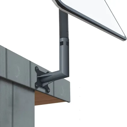 Starlink V2 Short Wall Mount, Rust Resistant Steel Mounting Kit, Round Head, Painted Surface, Break & Shatterproof, No Assembly Required for Starlink Internet Kit Satellite