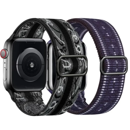 Soft Nylon Stretchy Solo Loop Band for Apple Watch - Waterproof, Elastic Sport Strap Compatible with Series 10/9/8/7/6/5/4/3/2/SE/Ultra 2 - Fits Men & Women, Sizes 38mm-49mm