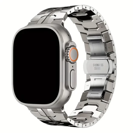 Metal Wristband Made Of Stainless Steel For Apple Watch In Various Sizes For Both Men And Women, Compatible With IWatch Apple Watch Ultra/Ultra 2 SE Series 9 8 7 6 5 4 3 2 1.