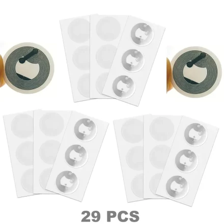 NFC Tags NTAG215 NFC Stickers Blank NFC Tags Adhesive NFC 215 Programmable NFC Tags for Android & for iPhone 504 Bytes Memory Fully Programmable-Timeskey NFC (25mm/ 1 Inch)