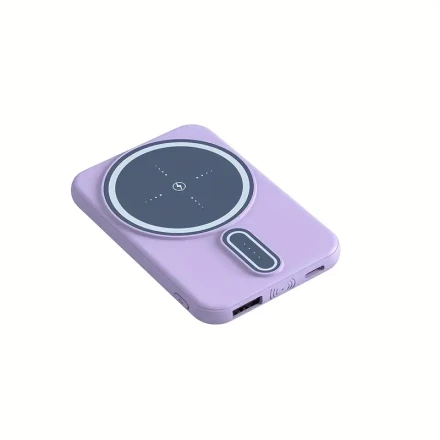 5000 mAh Wireless Mini Portable Charger with Magnetic Battery Pack, Fast Charging, Rechargeable Lithium Battery-Polymer, BYGP Brand, Not Waterproof, Suitable for iPhone 16/15/14/13/12/Pro Max/Plus Series