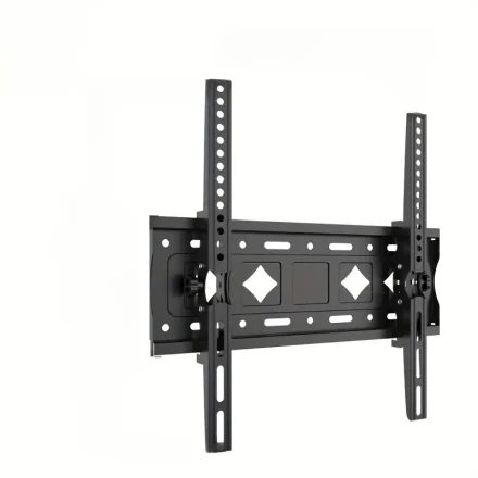 1 Pack Iron Tilt TV Wall Mount Bracket for 66.04-165.1 cm Flat & Curved Screens, Telescopic Adjustable 15° Tilting Angle, Universal Fit Wall Mounting Hardware