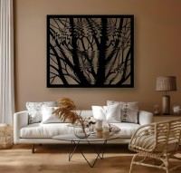 Wall Art with Trees Reflection