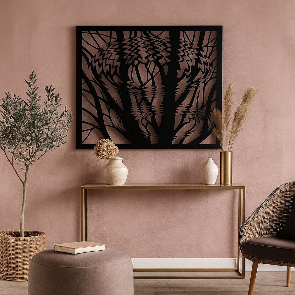 Wall Art with Trees Reflection