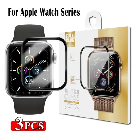 3pcs Screen Protector for Apple Watch Series 10/Ultra/2, 9H Hardness Thermoplastic Polyurethane, Full Coverage, Anti-Scratch, Easy Install, Durable Protection, with 46mm/49mm/42mm/40mm/38mm for Apple Watch