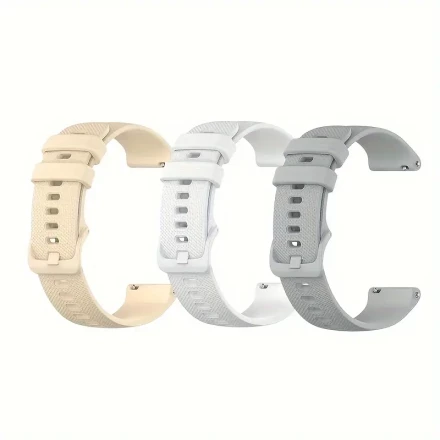 3pcs Watchband 18mm 22mm Silicone Strap Sport Band for Garmin Forerunner 255S 265S Vivomove 3s Vivoactive 4s Active S Venu 2s Venu 3s Venu 3 Venu 2, Vivoactive 3 Vivoactive 4 Watchbands for Venu 2Plus Venu SQ Venu SQ2, Vivomove sprot, Forerunner 55 158 20