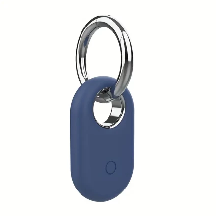 Galaxy SmartTag2 Silicone Protective Case Keychain - Waterproof, Anti-Lost Tracker Holder for Pets, Available in Red, Blue, Black, White - Ideal for Cat and Dog Collars, Pet Accessory|Functional Style|Metallic Ring Attachment