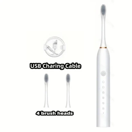 1 Couple Electric Toothbrush, Magnetic Levitation Technology, with 2/8 Soft Brush Heads, Good Choice for Gift