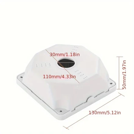 Universal Bullet Camera Junction Box Installation Bracket, Plastic Rainproof Junction Box Mount for Cameras, Electrical Housing for Indoor/Outdoor Wall-Mounted Or Ceiling-Mounted Concealed Surveillance.