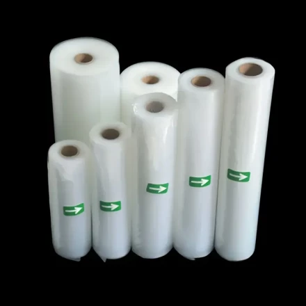 5 Rolls Portable Textured Roll Vacuum Sealer Bags, Single-sided Mesh, Disposable, For Meat, Fruit, Grain, Vegetable, Kitchen Organizers And Storage, Kitchen Accessories