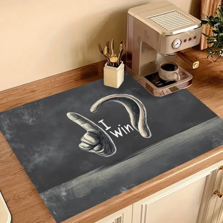 i win | Easy Maintenance Rubber Decorative Cover for Stove Tops, Hob Panels, and Washing Machine Tops - Stylish and Functional!