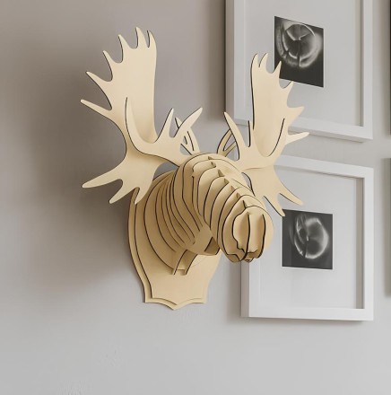 3D Moose Wall Art