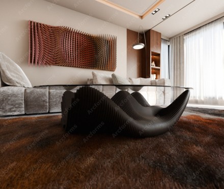 Stylish table with an oval glass top