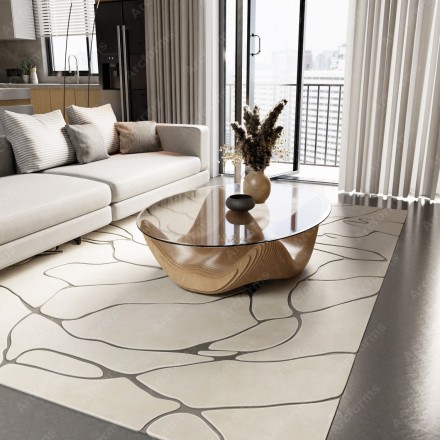 Stylish table with an oval glass top