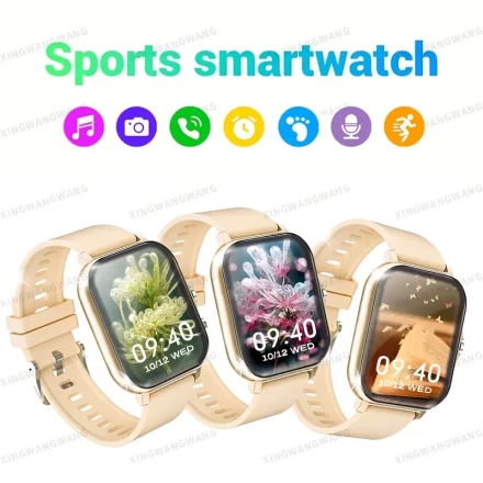 1pc Unisex Sports Smartwatch, 4.65cm TFT Display, Wireless 5.0, USB Charging, 240p Resolution, Alloy & Silicone Band, Rechargeable Lithium Polymer Battery, Call Function, Multiple Sports Modes, Sitting Reminder, Weather & Message Notifications, Compatible