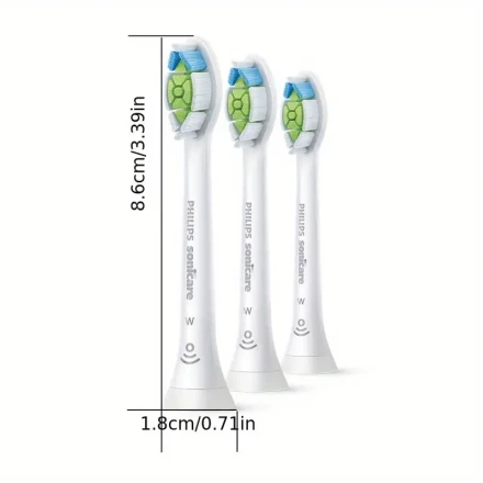 Philips Sonicare W Optimal Electric Toothbrush Head, Diamond Bright Whitening, Universal Fit, with No Battery Required, for HX9360, HX9350, HX9340, HX6730, HX9172, HX9362, HX9352, HX9332, HX9372, HX9312 and More Models