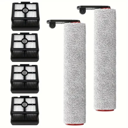 Replacement Set for Dreame H12 Pro Cordless Wet Dry Vacuum Cleaner, Includes 2 Brush Rollers and 4 HEPA Filters