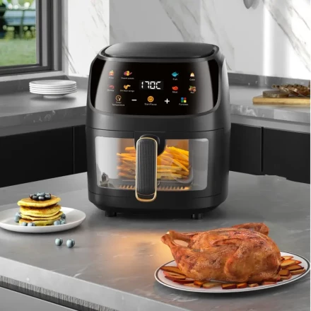 Large Capacity Air Fryer With Color Touch Screen - Perfect For French Fries, Chicken, And Steak - Convenient And Beautiful Addition To Your Home Kitchen Eid Al-Adha Mubarak