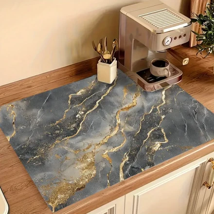 Rubber Marble Floral Decorative Patterns, Easy to Clean, Stylish and Practical, Available in Various Sizes, for Protecting Stovetops, Cooktops and Washing Machine Tops