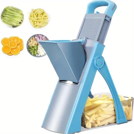 Versatile Kitchen Vegetable Slicer - Manual Food Chopper with Adjustable Blades for Onions, Potatoes, Lettuce & Tomatoes - Durable PP Material, Vegetable Slicer And Chopper