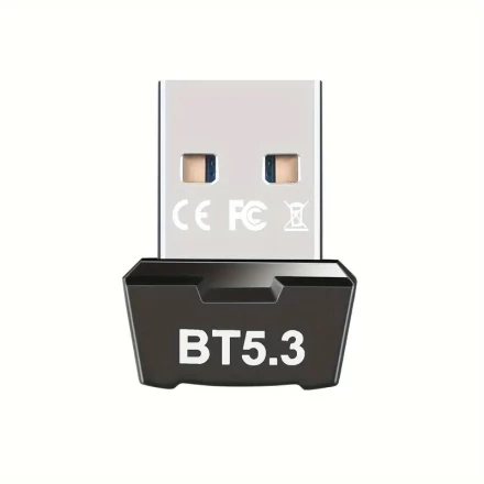 5.3Wireless Adapter, 5.3BT Adapter Compatible, USB Wireless Receiver Transmitter, Support System 8.1/10/11 Driver-Free Plug And Play, Backward Compatible with 5.0/4.0/3.0, Support Multiple Devices Connected at The Same Time, Suitable for Connecting Headph