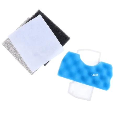 1 Set Blue Sponge Pre-Motor Filter + 1 Set Dust Hepa Replacement Filter for SC43-47 SC4520 VC-9625 Vacuum Cleaners, Polyresin Material, No Battery Required