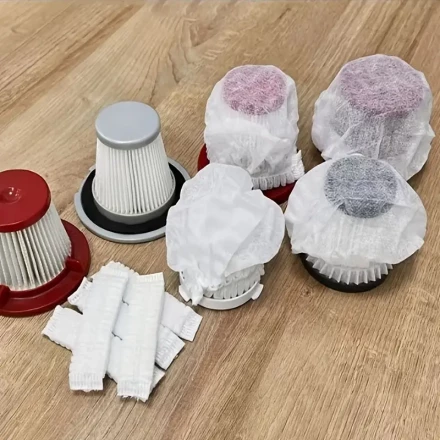 100-Pack Disposable Vacuum Filter Mesh Pads, Universal Non-Woven Fabric, Handheld Vacuum Net Cover Accessories, Thickened Version, Polyester Material, No Battery Required