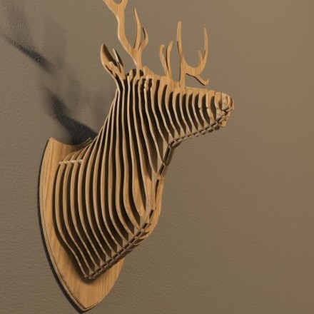 3D Deer Wall Art