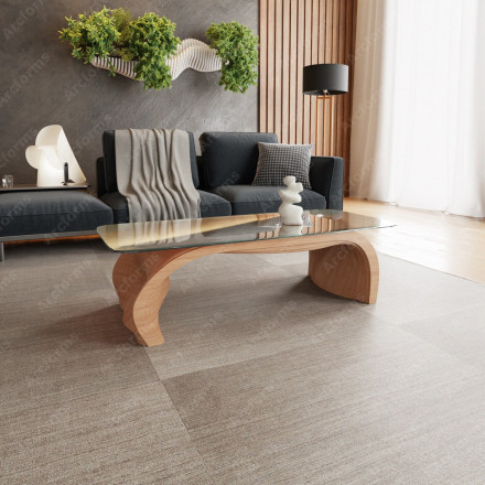 Parametric table with glass