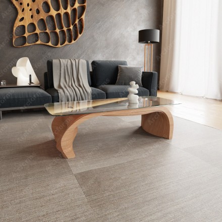 Parametric table with glass