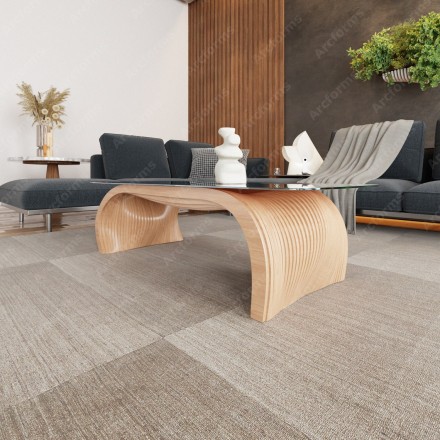 Parametric table with glass