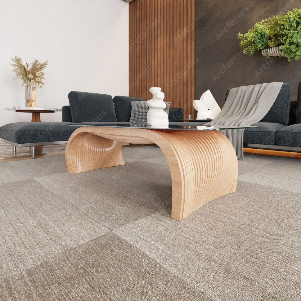 Parametric table with glass