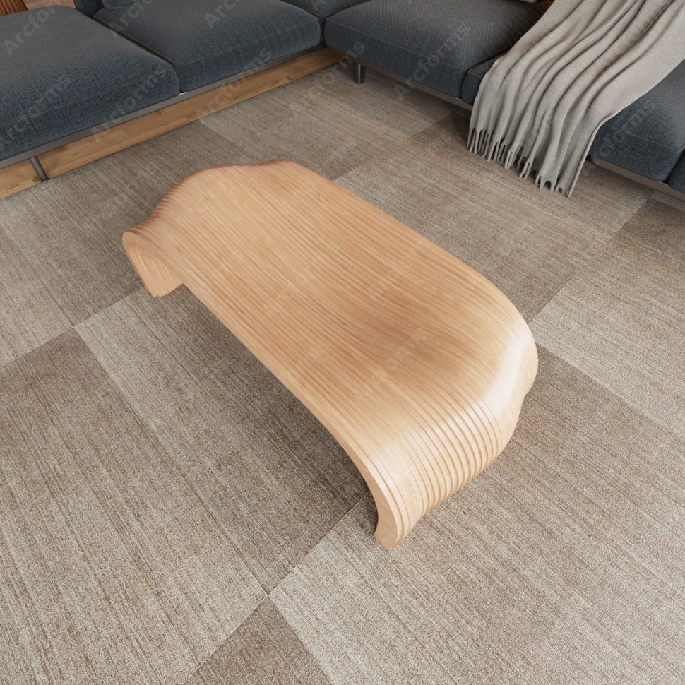 Parametric table with glass