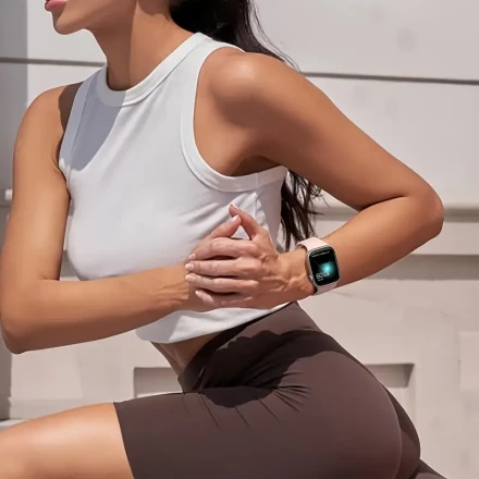 Soft Silicone Sport Band for Apple Watch - Waterproof, Fits 38mm/40mm/41mm/42mm, for iWatch SE/Series 1-10, Sand Pink