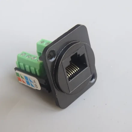 1x Durable RJ45 Ethernet Connector - Compatible with Amazon Alexa, App-Controlled, No Power Required, Black & Green with A/B/C/D/E/F/G/H/I/J/K/L/M/N/O/P8 Pinouts for Easy Networking