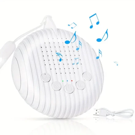 White Noise Machine, Sleep Sound Machine, 10 Soothing Nature Sounds Machine, Portable Mini Sleep Sound Machine, Noise Cancelling For Office Home And Travel With Timer And Memory Function