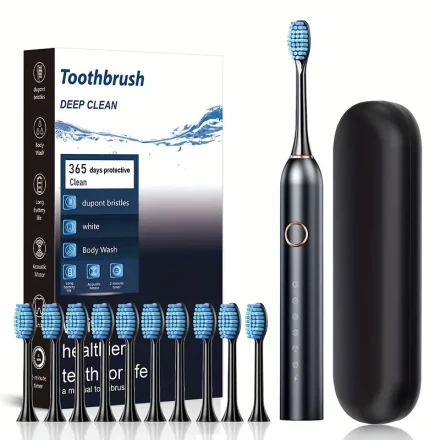 Smart Electric Toothbrush for Adults - Deep Clean, Soft Bristles, USB Rechargeable with 800mAh Lithium Battery