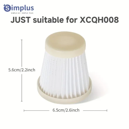 Simplus Handheld Vacuum Cleaner Replacement Filter, Easy Clean and Replace, Plastic Material, Compatible with XCQH008 Models, with No Battery Required