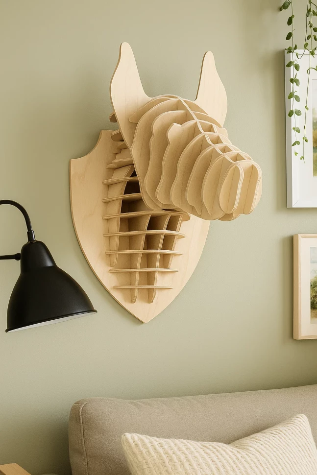 3D Dog Wall Art
