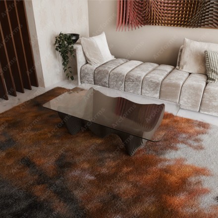 Luxurious table with glass